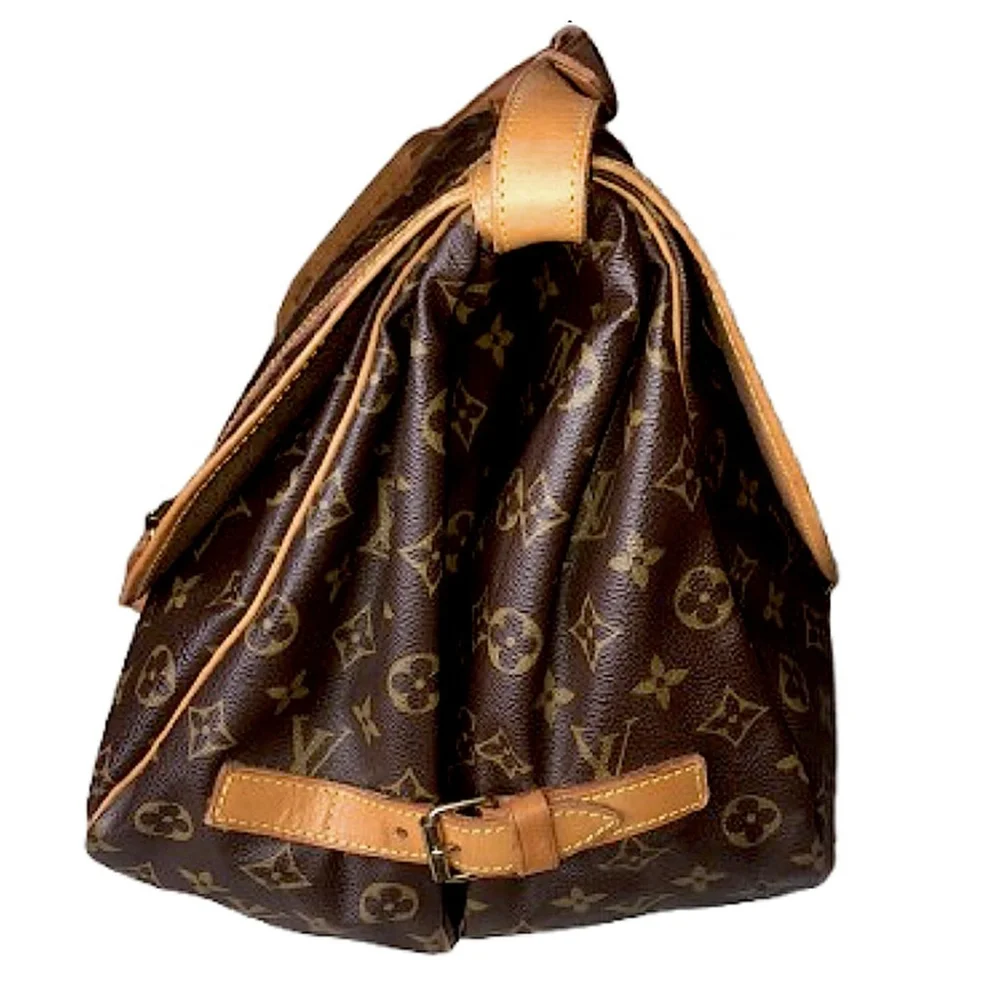Authentic LOUIS VUITTON Saumur 35 Monogram Double Sided Messenger Bag